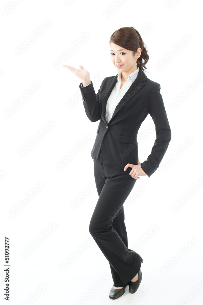 Beautiful asian businesswoman on white background Beautiful asian businesswoman on white background