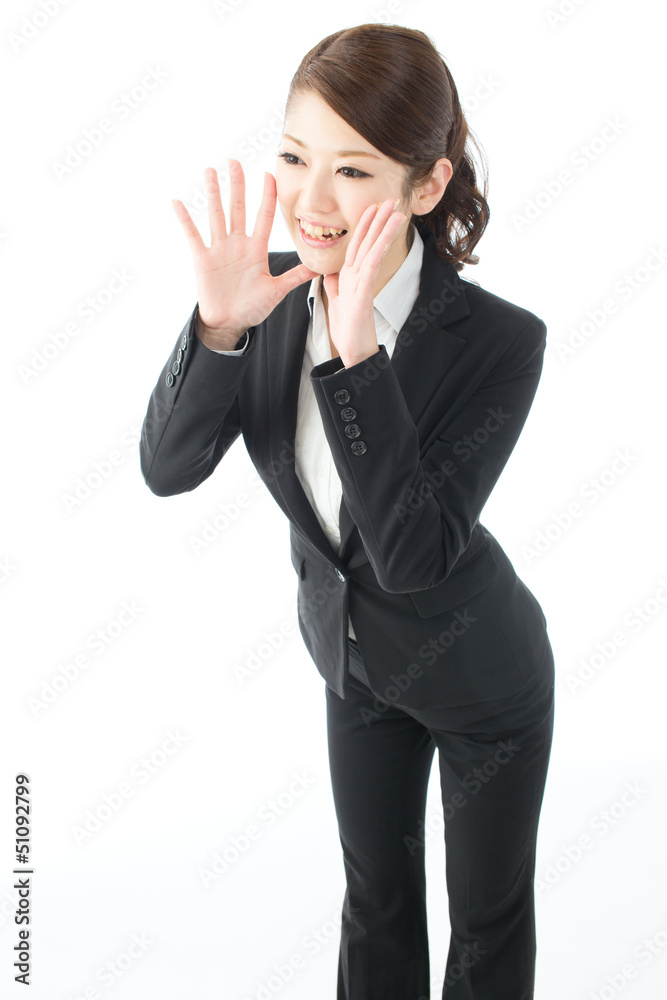 Beautiful asian businesswoman on white background Beautiful asian businesswoman on white background