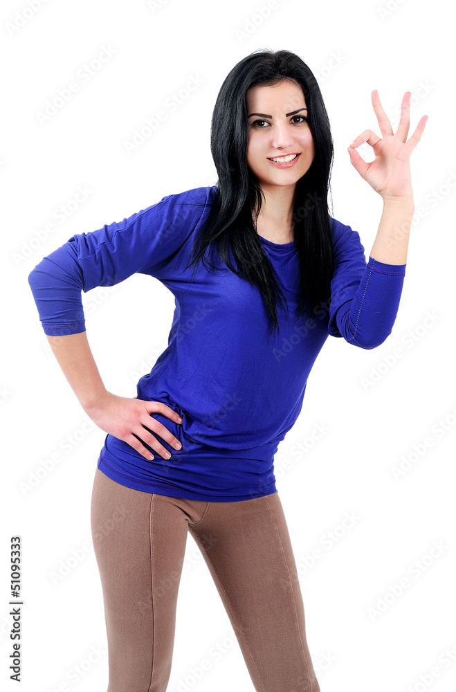 Isolated casual woman Isolated casual woman