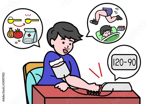 血圧が下がって喜ぶ男性