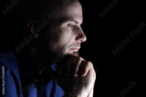 Sad looking man