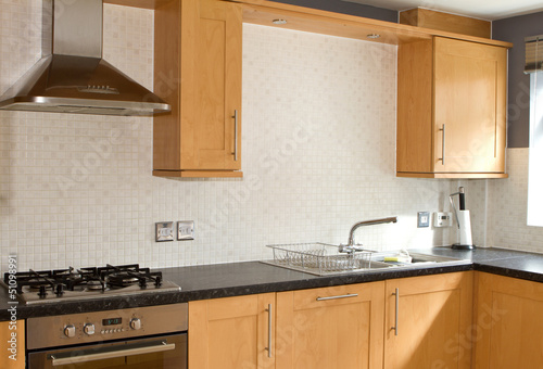 clean modern kitchen in a typical english house