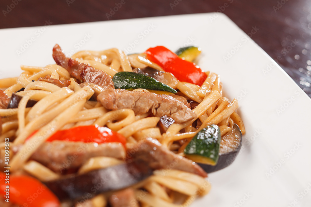 noodle with beef and vegetables noodle with beef and vegetables