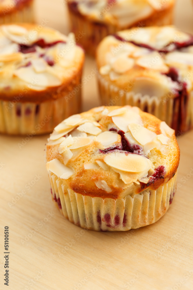 muffins with almond and blueberries muffins with almond and blueberries