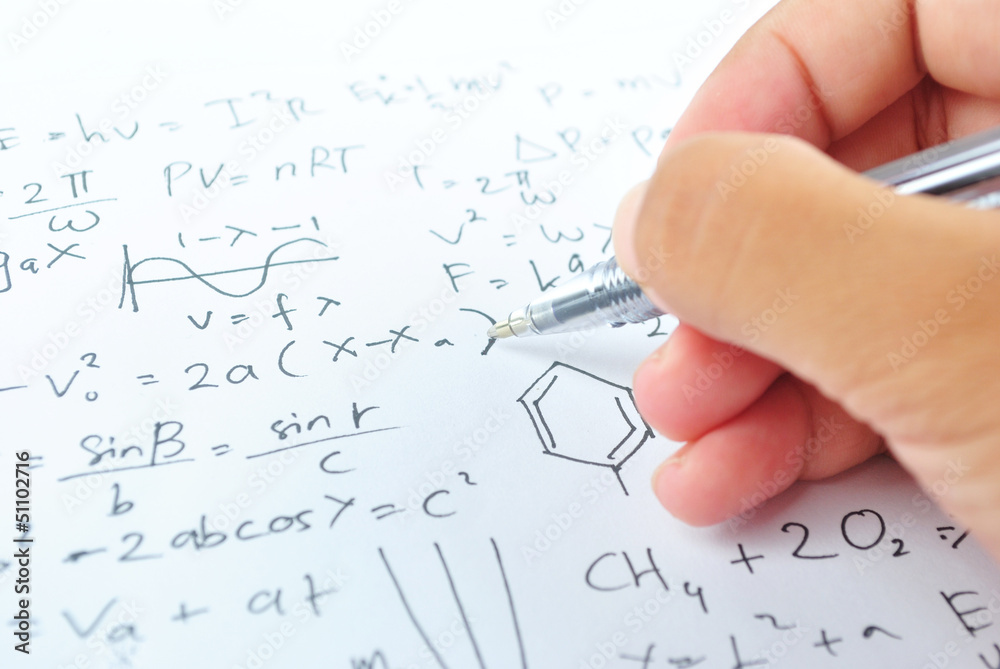Writing various high school maths and science