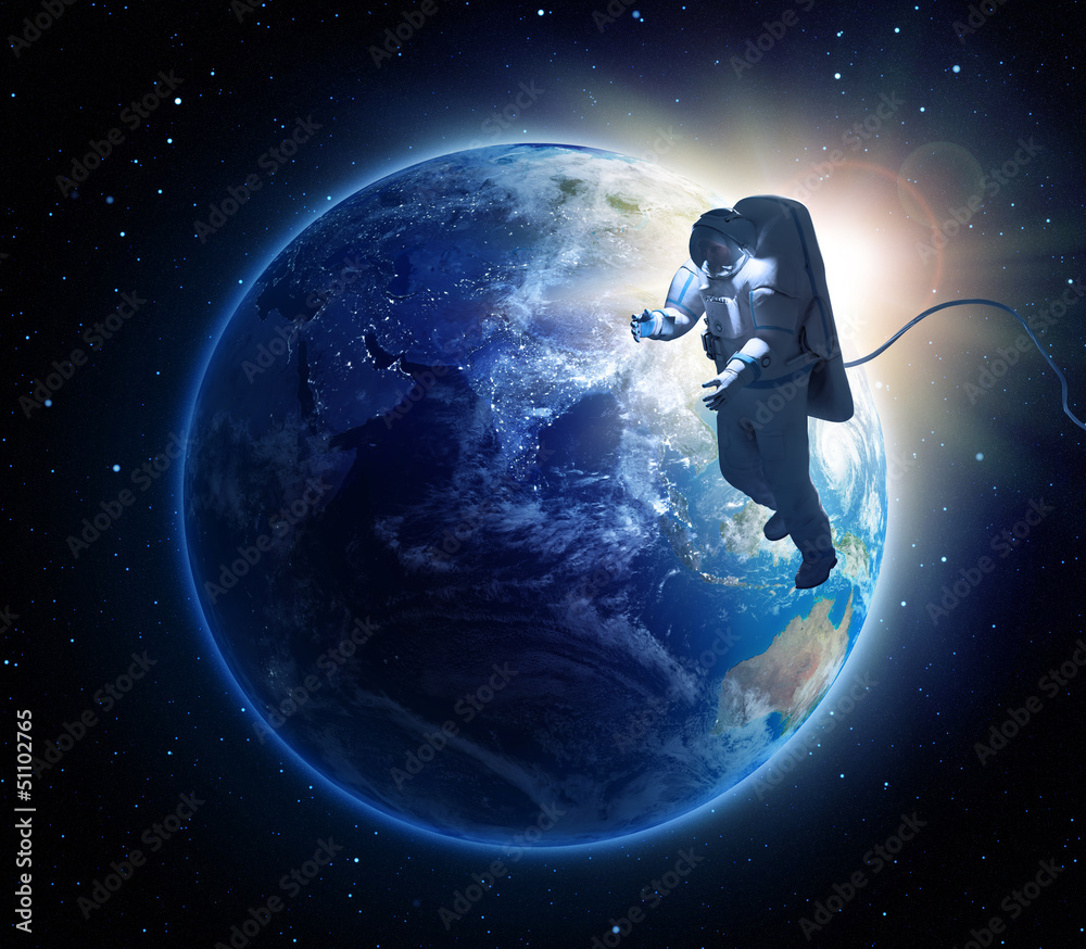 An astronaut spacewalk An astronaut spacewalk