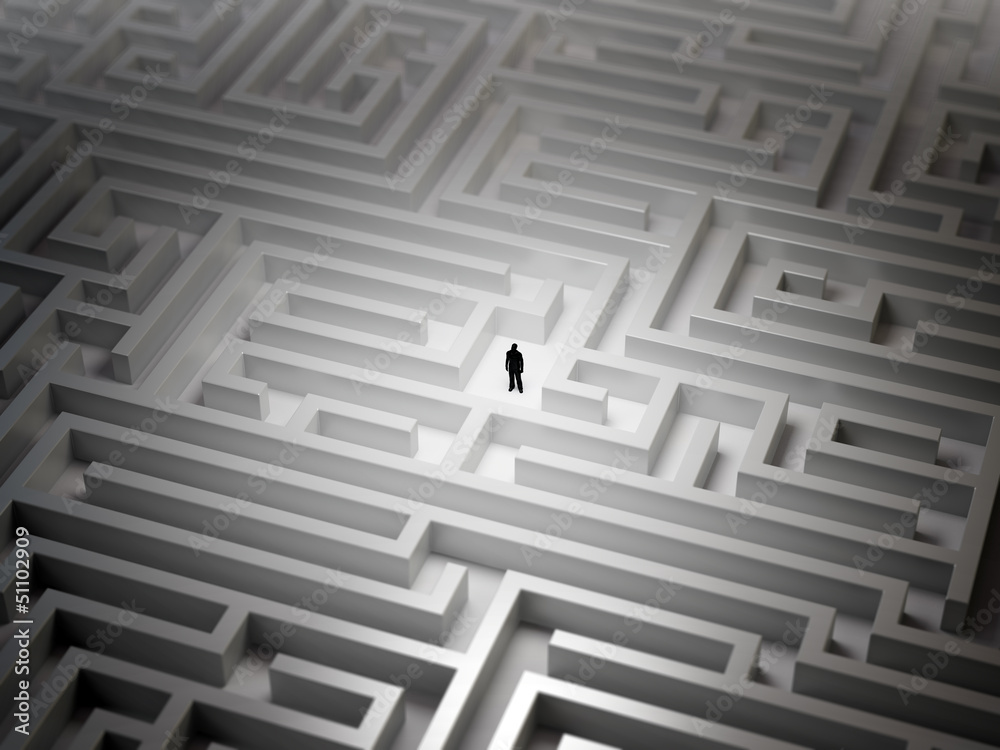 Tiny man in a maze Tiny man in a maze