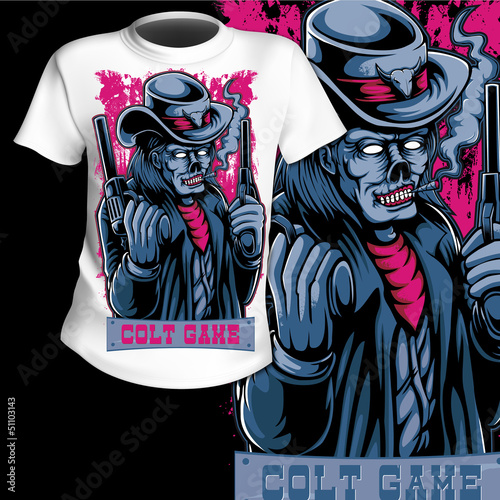 T-Shirt Print Western Style