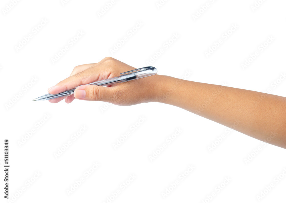 Hand writing or drawing with pen isolated on white background Hand writing or drawing with pen isolated on white background