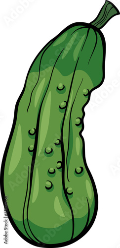 cucumber vegetable cartoon illustration