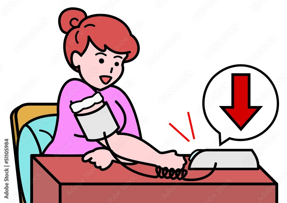 血圧が下がった女性 血圧が下がった女性