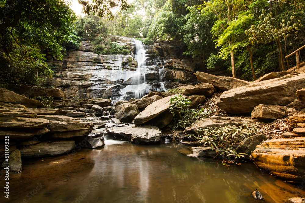 Tad mok waterfall chiangmai Thailand