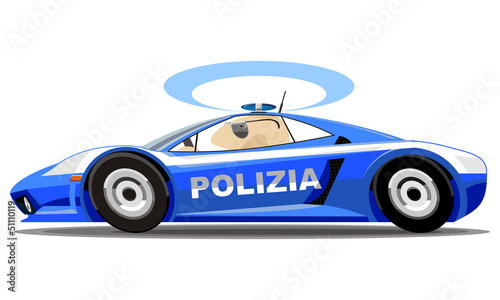 Police car of Italy