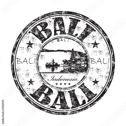Bali grunge rubber stamp