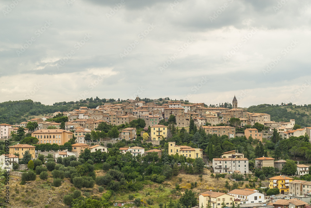 Panoramic view of Seggiano, in Tuscany