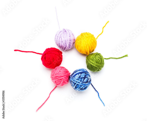 Wool yarn balls