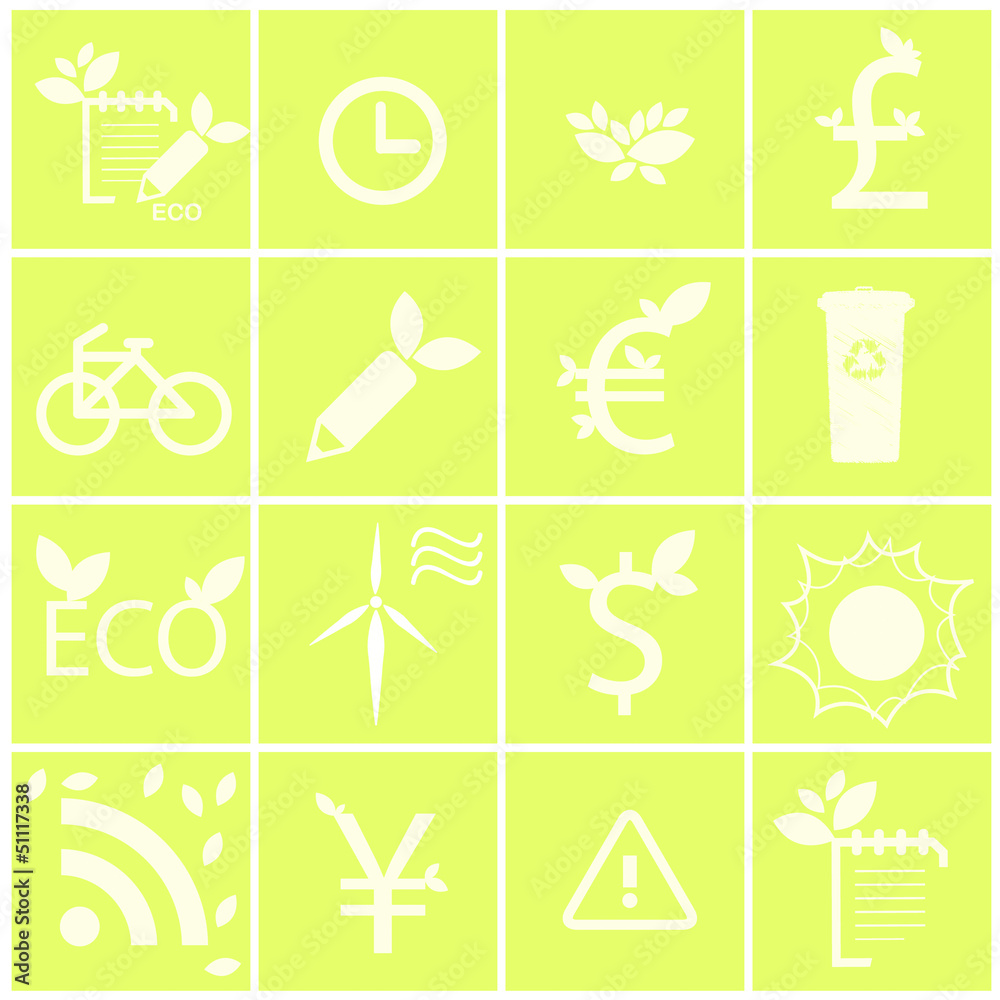 Set icon with eco plant. Vector illustration Set icon with eco plant. Vector illustration
