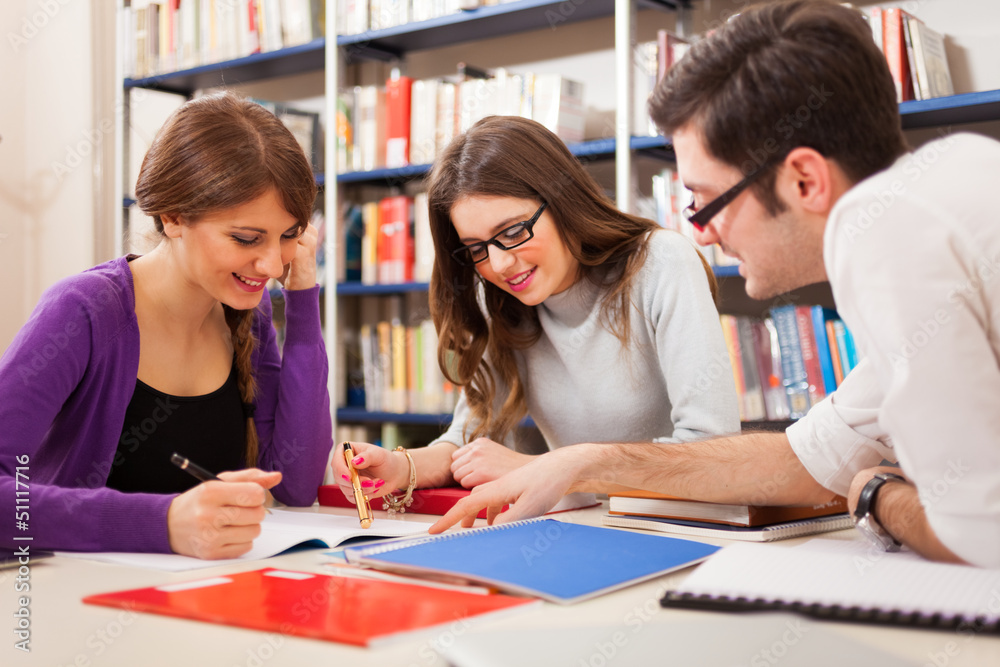 Student reading a book