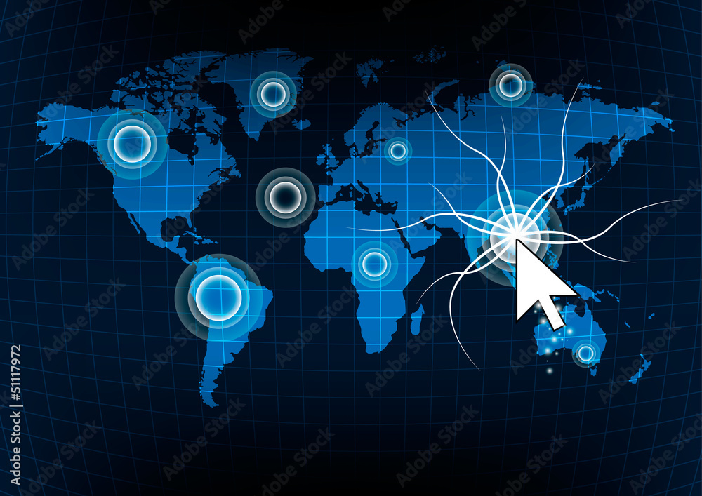 Obraz premium map abstract Technology
