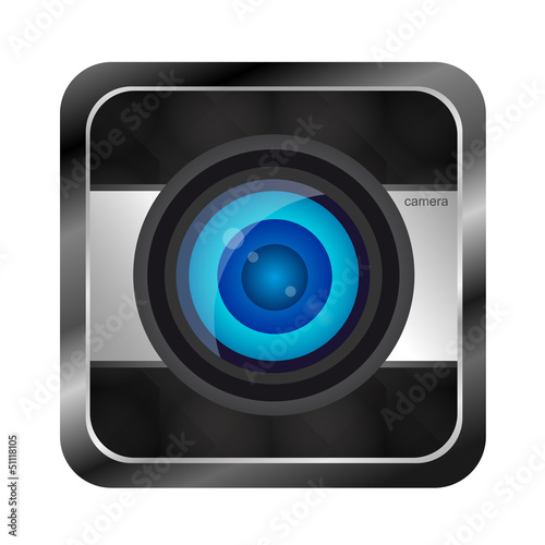 Color photo camera icon