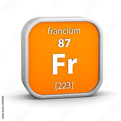 Francium material sign