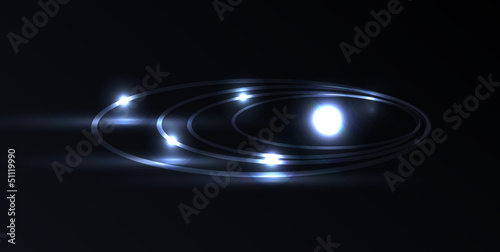 Vector blue plasma laser galaxy