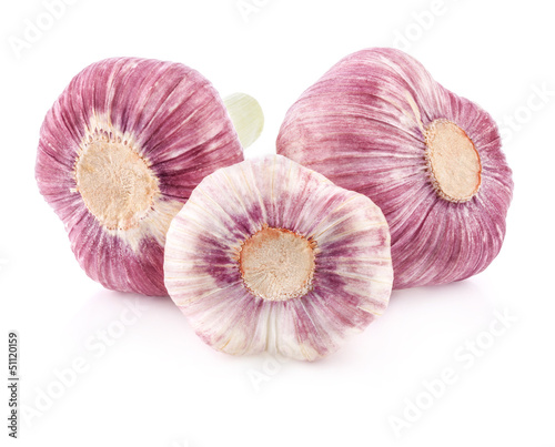 Garlic isolated on white background