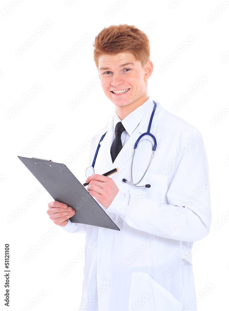 Nice young doctor with a stethoscope. Nice young doctor with a stethoscope.