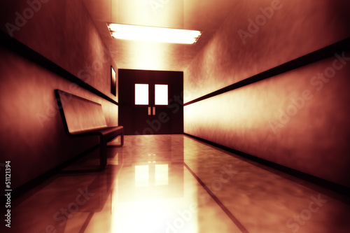 Scary Horror Hospital Corridor