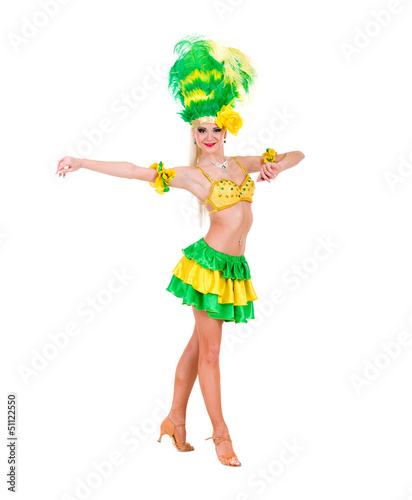 beautiful carnival dancer woman posing