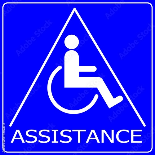 CARTELLO ASSISTENZA DIVERSAMENTE ABILI O MOMENTANEMENTE DISABILI