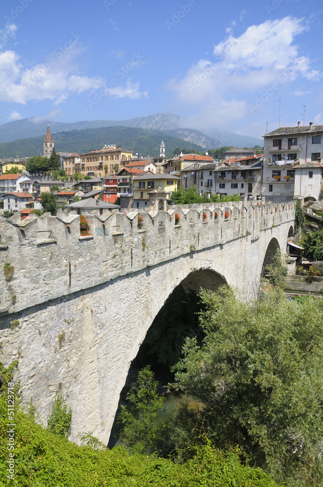 medieval bridge, Dronero, Piedmont - Italy
