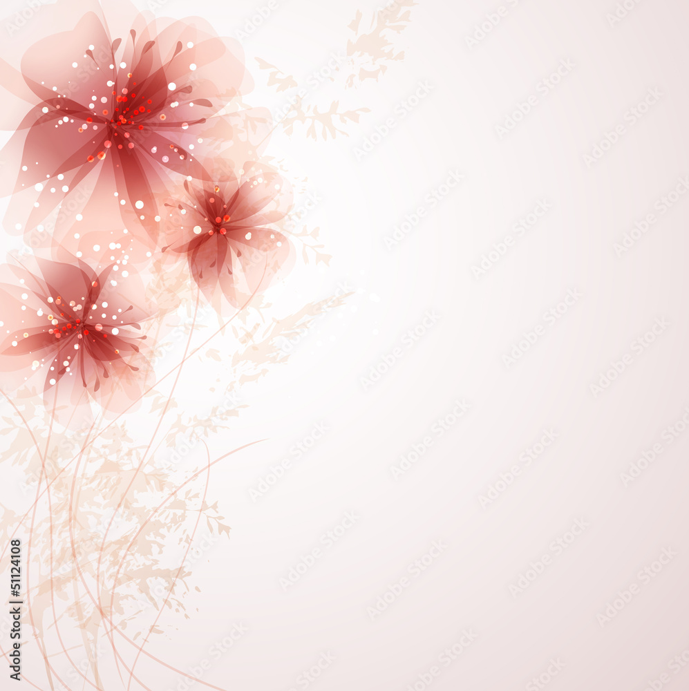 vector background with pastel flowers vector background with pastel flowers