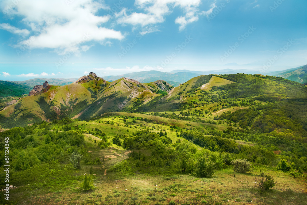 Fototapeta premium Green mountain