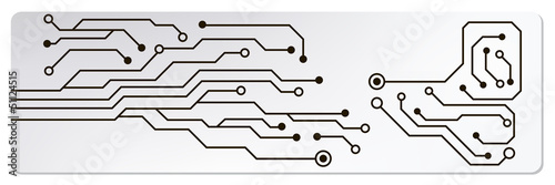 web circuit board techno banner. eps10 vector illustration photo