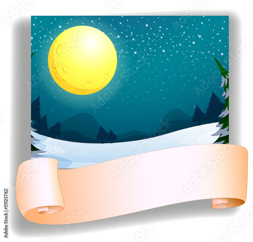 A fullmoon and an empty template