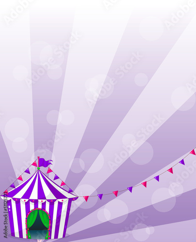A violet circus tent