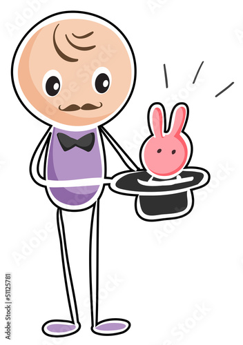 A magician with a bunny