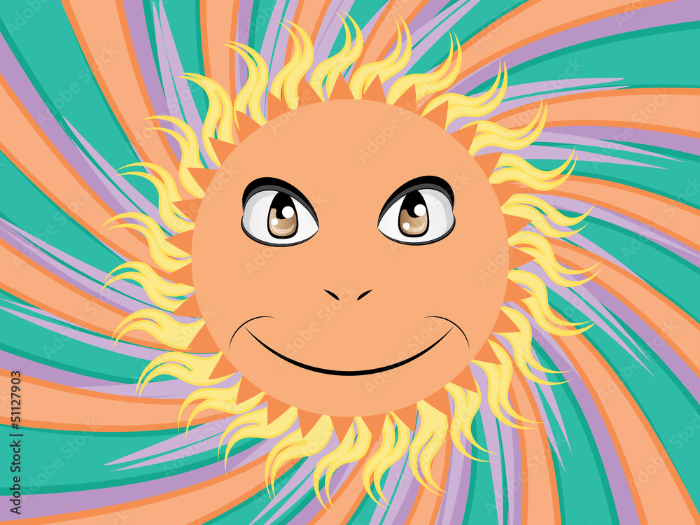 Happy sun face