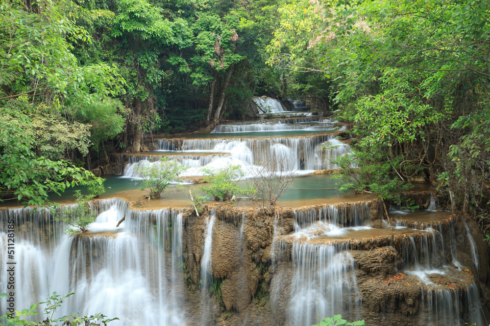 Deep forest Waterfall in Kanchanaburi, Thailand Deep forest Waterfall in Kanchanaburi, Thailand