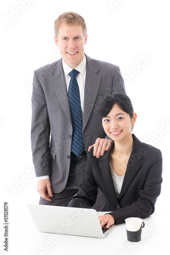 global business image on white background