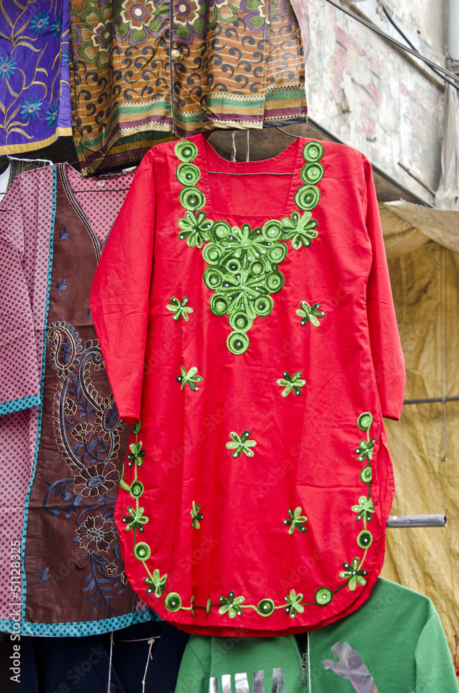 colorful dress in India market