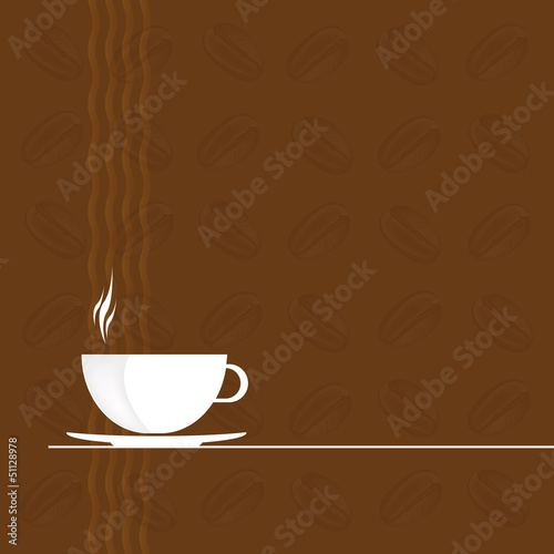 Coffee background.Restaurant business card.Vector