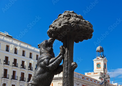 Statue of Bear and strawberry tree - symbol of Madrid
