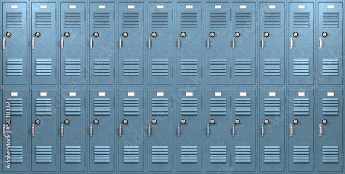 Blue School Lockers Front