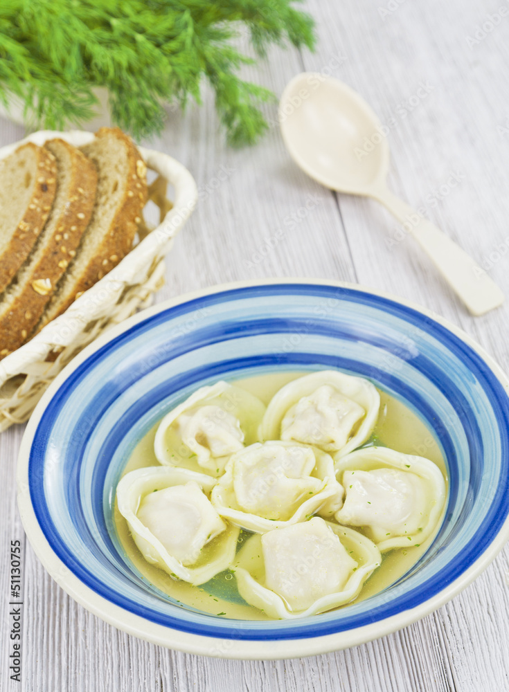 Ravioli with bouillon Ravioli with bouillon