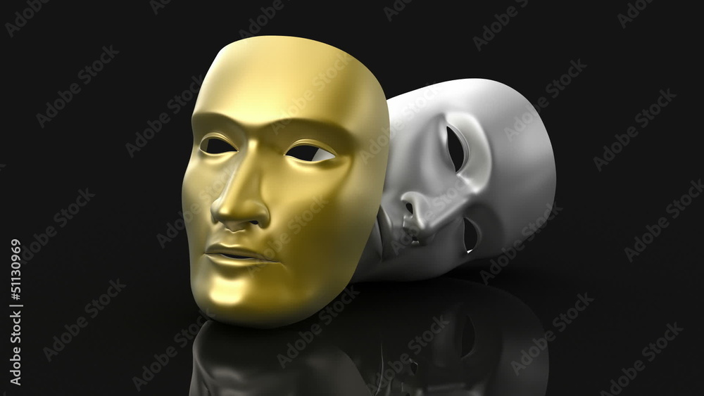 Theater masks animation