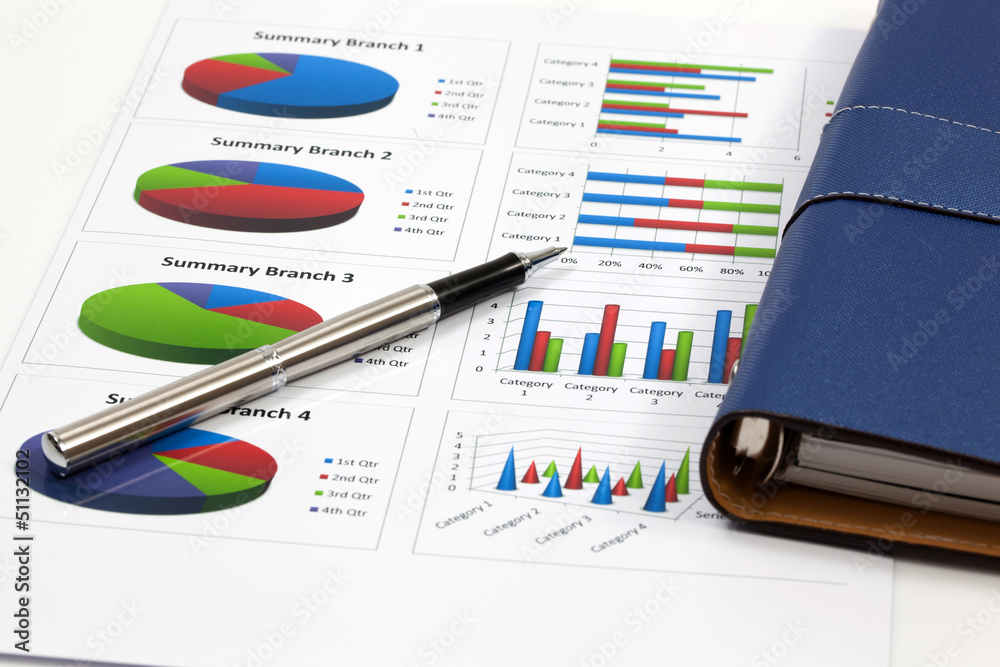 business chart showing business chart showing