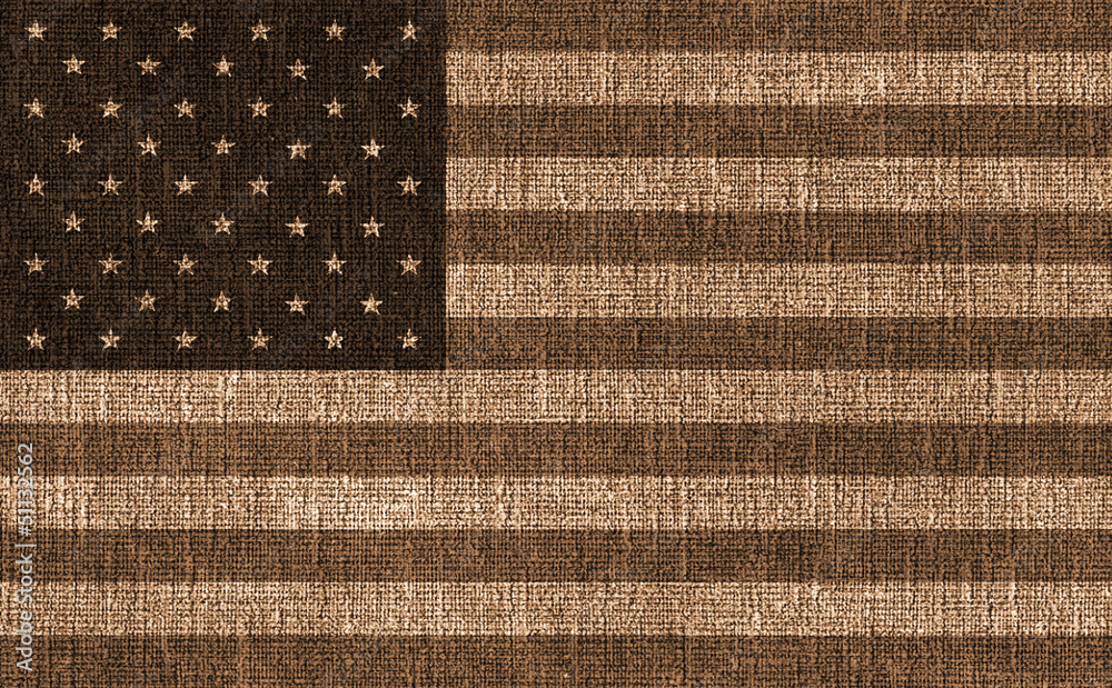 Fototapeta premium Textured USA flag