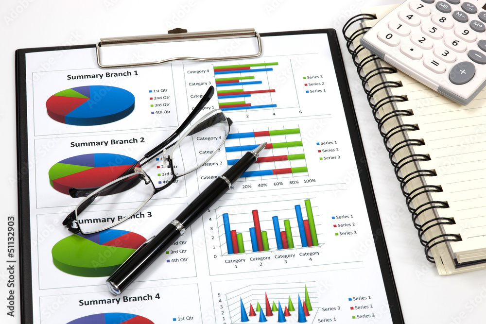 business chart showing